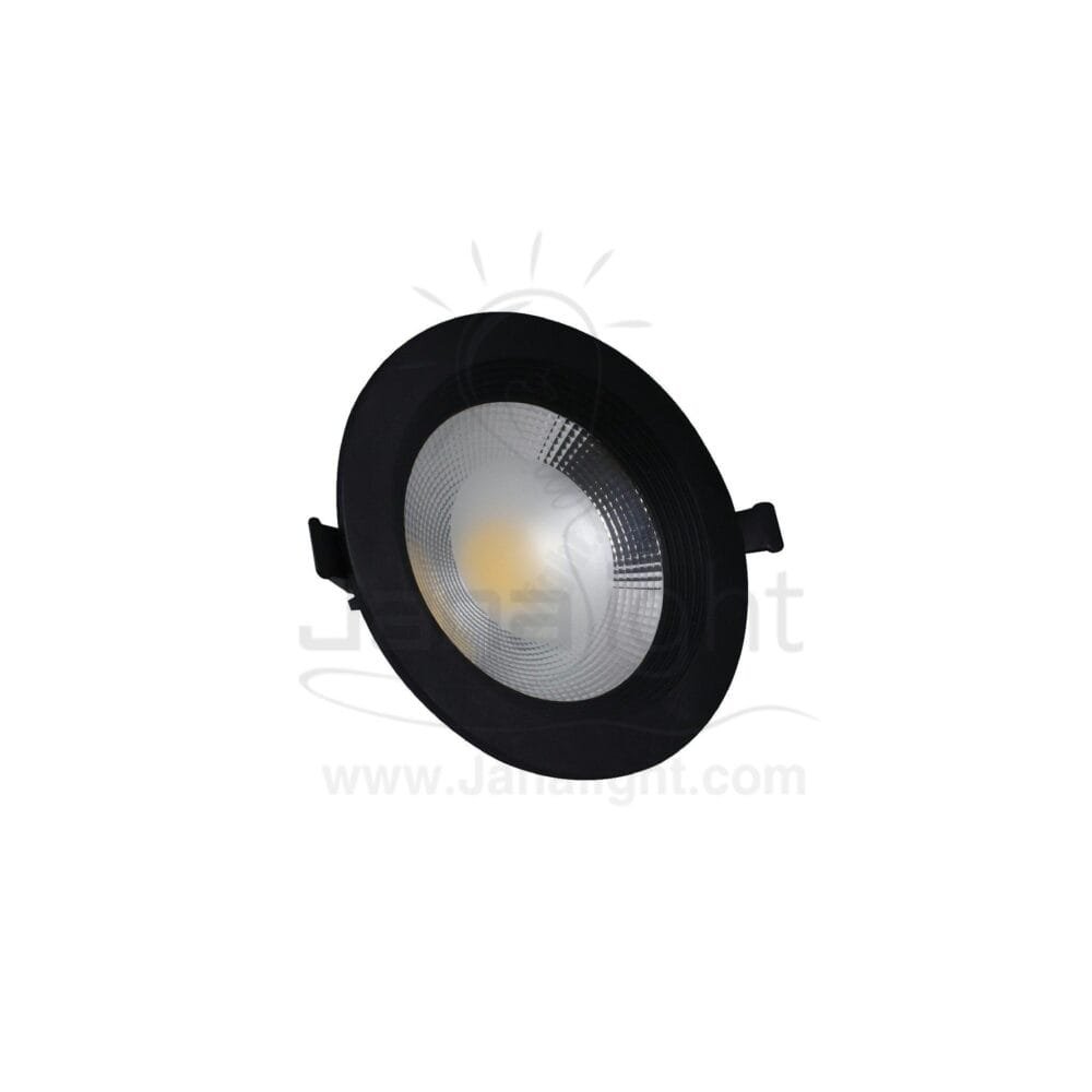 كشاف 15 وات كومبكت وورم حلق اسود مط جنى لايت plastic white compact 15 watt downlight
